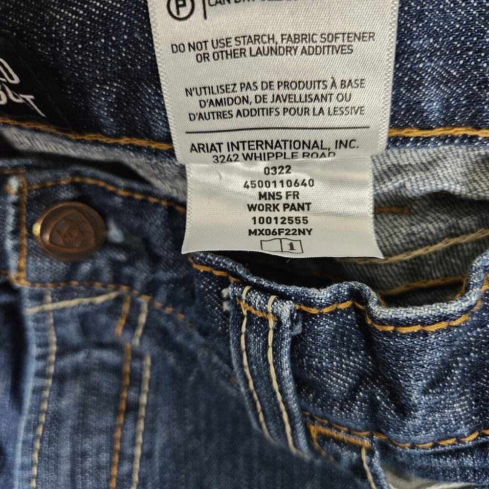 Ariat FR M4 Relaxed Boot Jeans Mens 34X32 (Tag 36X34) Blue Flame Resistant Work - Picture 6 of 13